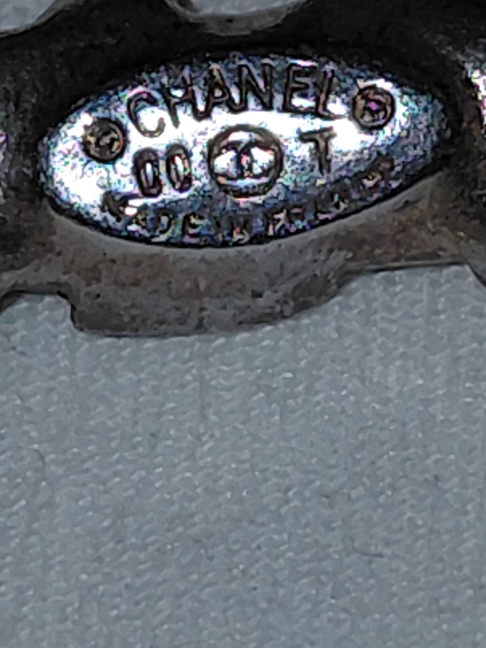 CHANEL Silver Chain Coco Mark Logo Bracelet COA - Picture 8 of 11